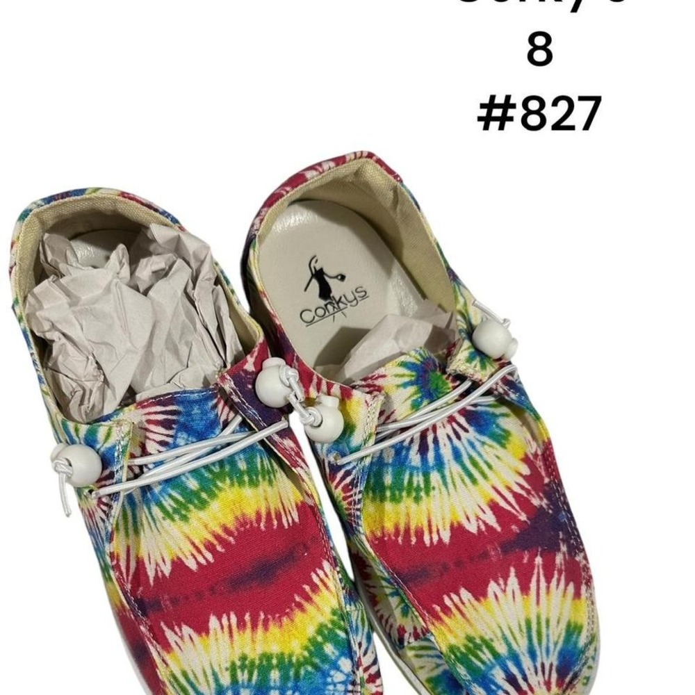 New Corkey's Tie Dye Slip On Sneakers Size 8